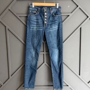 Lucky Brand Dark Blue Button-Fly Jeans